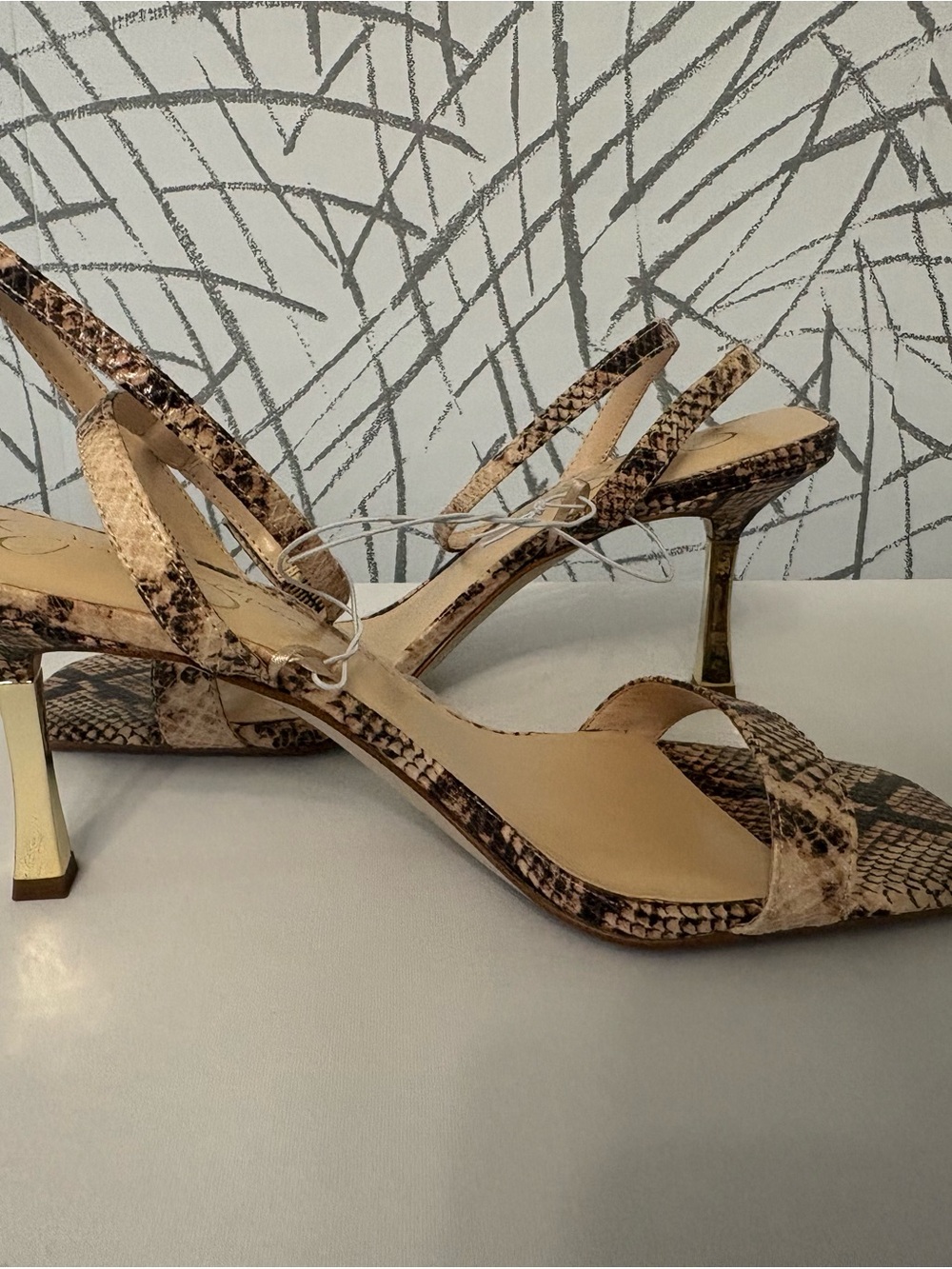 Jessica Simpson Neutral Snake-Print Ankle-Strap Sandals - Picture 6 of 10